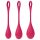 Satisfyer Yoni Power 1 - zestaw kulek gejszy - czerwony (3 części)