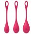 Satisfyer Yoni Power 1 - zestaw kulek gejszy - czerwony (3 części)