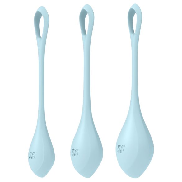 Satisfyer Yoni Power 2 - Zestaw Kulek Gejszy - Niebieski (3 części)