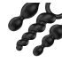 Satisfyer Booty Call - zestaw korków analnych - czarny (3 sztuki)
