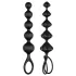 Satisfyer Love Beads - zestaw koralikowych dildo analnych - silikon czarny