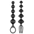 Satisfyer Love Beads - zestaw koralikowych dildo analnych - silikon czarny