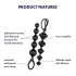 Satisfyer Love Beads - zestaw koralikowych dildo analnych - silikon czarny