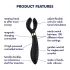 Satisfyer Endless Fun - wibrujący masażer dla par, wodoodporny, akumulatorowy (czarny)