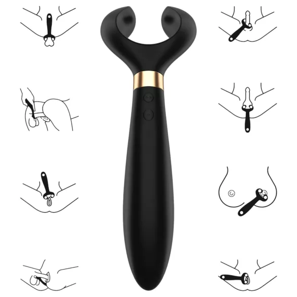 Satisfyer Endless Fun - wibrujący masażer dla par, wodoodporny, akumulatorowy (czarny)