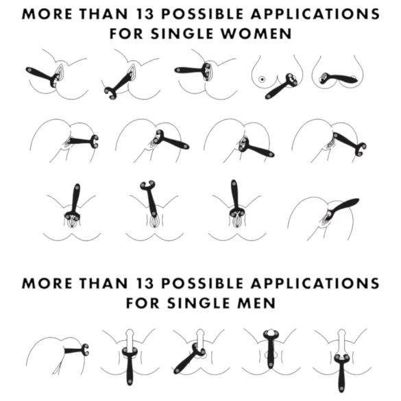 Satisfyer Endless Fun - wibrujący masażer dla par, wodoodporny, akumulatorowy (czarny)