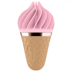   Satisfyer Sweet Treat - wibrator łechtaczkowy akumulatorowy, obrotowy (różowo-brązowy)