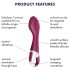 Satisfyer Hot Spot - akumulatorowy, podgrzewany wibrator punktu G (czerwony)