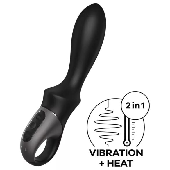 Satisfyer Heat Climax - sterowany aplikacją rozgrzewający wibrator analny (czarny)