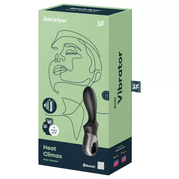 Satisfyer Heat Climax - sterowany aplikacją rozgrzewający wibrator analny (czarny)
