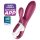Satisfyer Hot Bunny - inteligentny podgrzewany wibrator z uszkiem (czerwony)