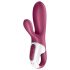 Satisfyer Hot Bunny - inteligentny podgrzewany wibrator z uszkiem (czerwony)