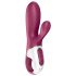 Satisfyer Hot Bunny - inteligentny podgrzewany wibrator z uszkiem (czerwony)