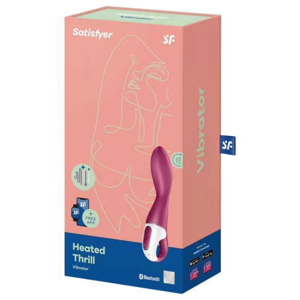 Satisfyer Heated Thrill - wibrator podgrzewany silikonowy czerwony