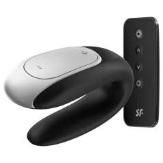   Satisfyer Double Fun - wibrujący stymulator dla par - wodoodporny - czarny