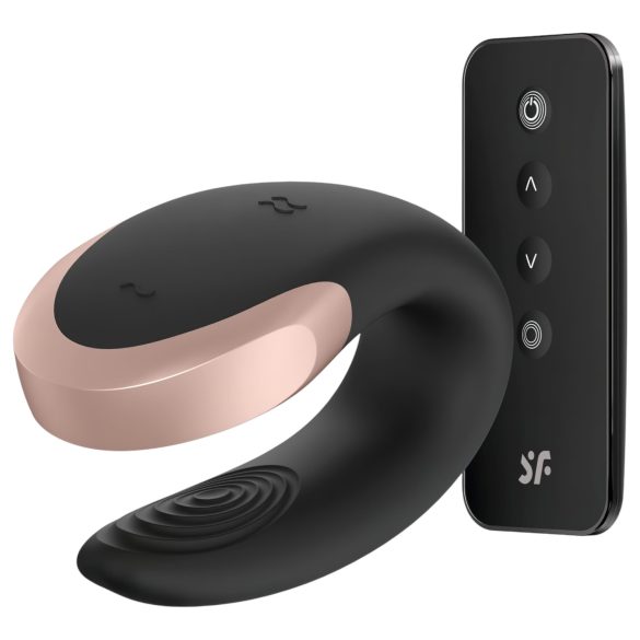 Satisfyer Double Love - inteligentny, radiowy stymulator dla par (czarny)