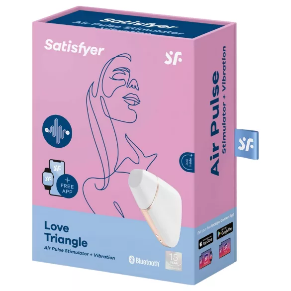 Satisfyer Love Triangle - stymulator łechtaczki z falami powietrza - biały