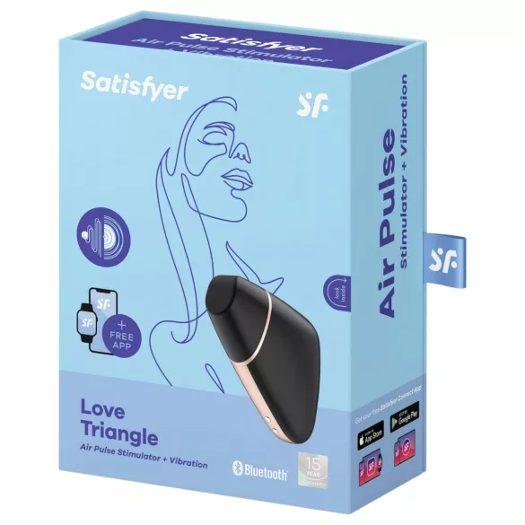 Satisfyer Love Triangle - stymulator łechtaczki pulsacyjny - czarny