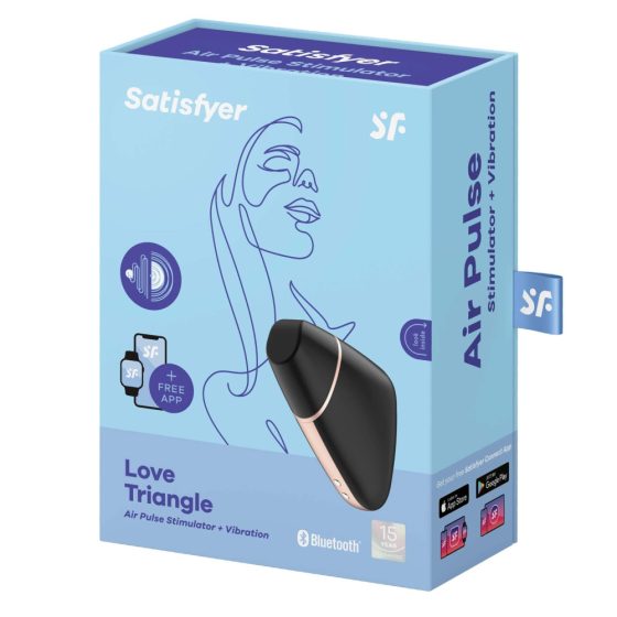 Satisfyer Love Triangle - inteligentny wodoodporny stymulator łechtaczki z możliwością ładowania (czarny)