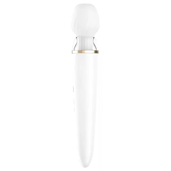 Satisfyer Double Wand-er - sterowany aplikacją masażer wibrator (biały)