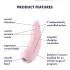 Satisfyer Curvy 2+ - stymulator łechtaczki fale powietrzne - różowy