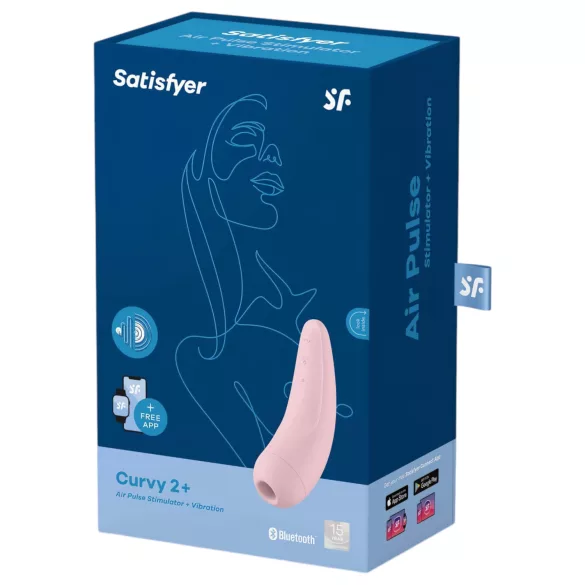 Satisfyer Curvy 2+ - stymulator łechtaczki fale powietrzne - różowy