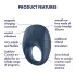Satisfyer Strong One - pierścień wibracyjny na penisa sterowany aplikacją dla mężczyzn (niebieski)