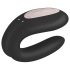 Satisfyer Double Joy - inteligentny wodoodporny wibrator dla par (czarny)