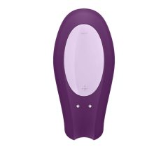   Satisfyer Double Joy - inteligentny, wodoodporny wibrator z możliwością ładowania (fioletowy)