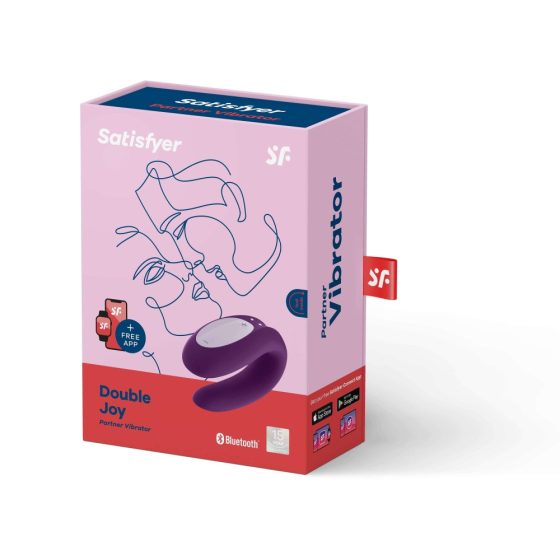 Satisfyer Double Joy - inteligentny, wodoodporny wibrator z możliwością ładowania (fioletowy)