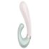 Satisfyer Heat Wave - inteligentny, podgrzewany wibrator z uchwytem (miętowy)