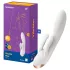 Satisfyer Double Flex - wibrator z ramieniem na łechtaczkę sterowany aplikacją (biały)