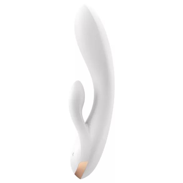 Satisfyer Double Flex - wibrator z uchwytem na łechtaczkę sterowany aplikacją (biały)