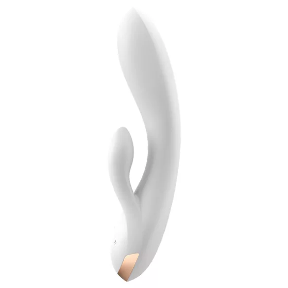 Satisfyer Double Flex - wibrator z ramieniem na łechtaczkę sterowany aplikacją (biały)
