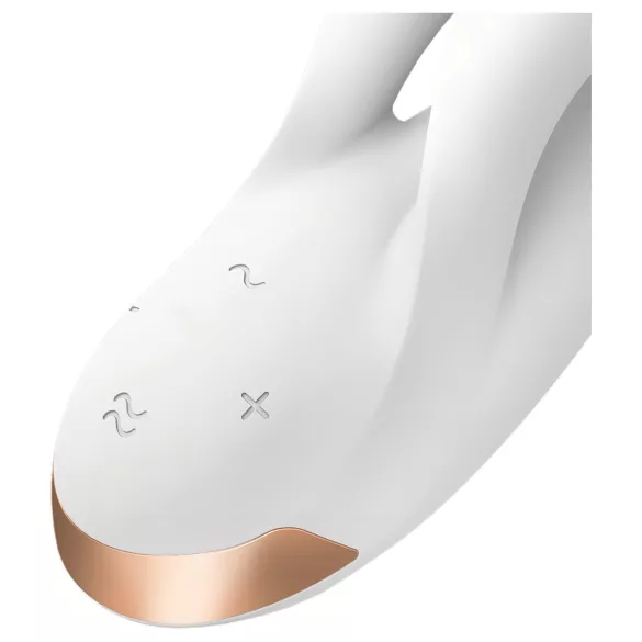 Satisfyer Double Flex - wibrator z ramieniem na łechtaczkę sterowany aplikacją (biały)