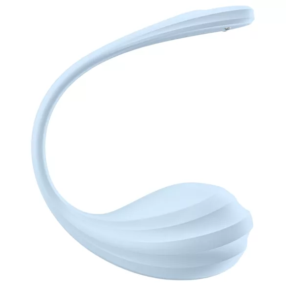 Satisfyer Smooth Petal - noszone jajeczko wibrujące sterowane aplikacją (niebieskie)