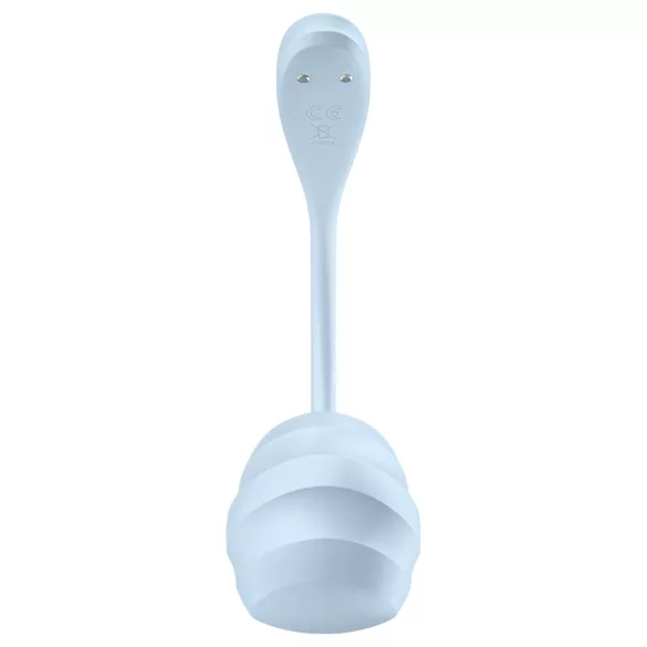 Satisfyer Smooth Petal - noszone jajeczko wibrujące sterowane aplikacją (niebieskie)