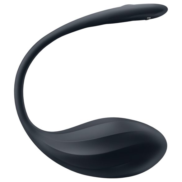 Satisfyer Ribbed Petal - wibrujące jajko z pilotem (czarne)