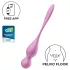 Satisfyer Love Birds 1 - kulki gejszy z wibracją sterowane aplikacją (różowe)