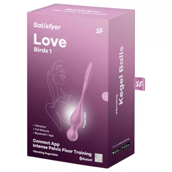 Satisfyer Love Birds 1 - kulki gejszy z wibracją sterowane aplikacją (różowe)
