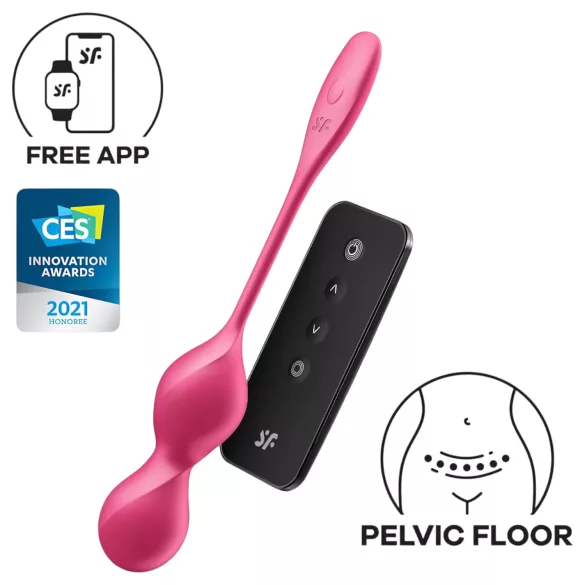 Satisfyer Love Birds 2 - kulki gejszy z wibracją sterowane aplikacją (różowe)