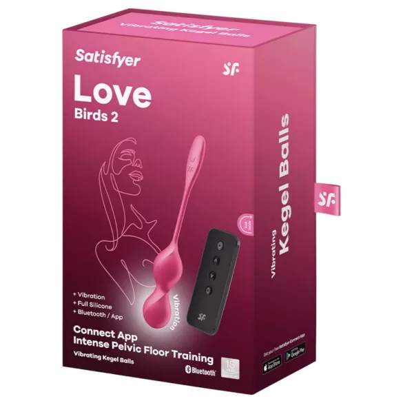 Satisfyer Love Birds 2 - kulki gejszy wibrujące inteligentne - różowe