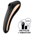 Satisfyer Dual Kiss - wibrator łechtaczkowo-pochwowy - akumulator - czarny