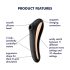 Satisfyer Dual Kiss - akumulatorowy wibrator do pochwy i łechtaczki (czarny)