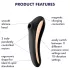 Satisfyer Dual Kiss - wibrator łechtaczkowo-pochwowy - akumulator - czarny
