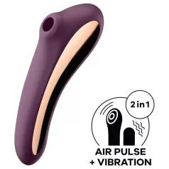   Satisfyer Dual Kiss - 2 w 1, wibrator dopochwowy i łechtaczkowy (fioletowy)