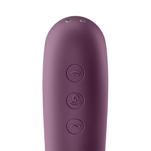 Satisfyer Dual Kiss - wibrator 2w1 do pochwy i łechtaczki - fioletowy