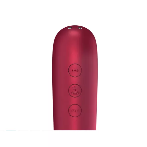 Satisfyer Dual Love - wibrator do pochwy i łechtaczki - funkcja smart - czerwony