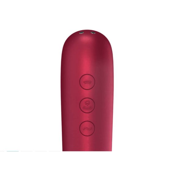 Satisfyer Dual Love - inteligentny wibrator dopochwowy i łechtaczkowy z możliwością ładowania (czerwony)