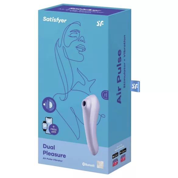 Satisfyer Dual Pleasure - wibrator 2w1 z falami powietrza - fioletowy